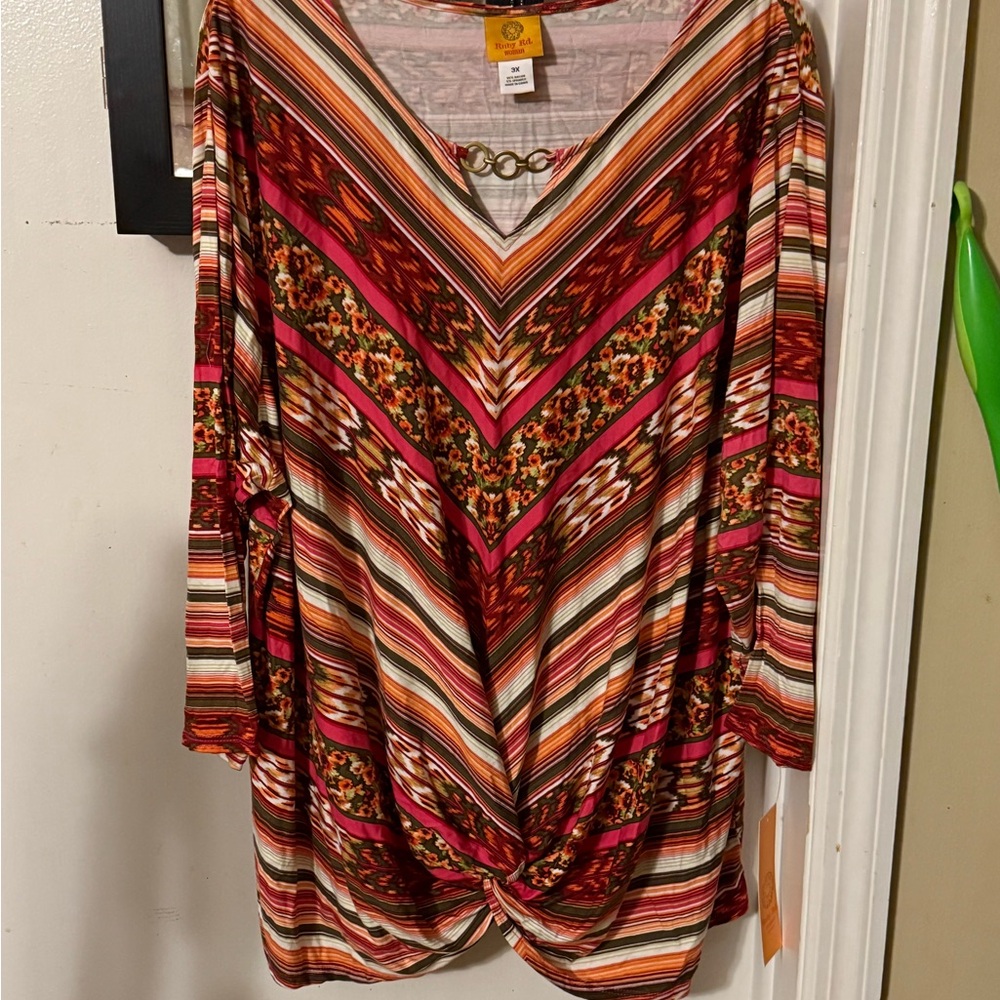 Ruby Rd. Multicolor Striped Blouse